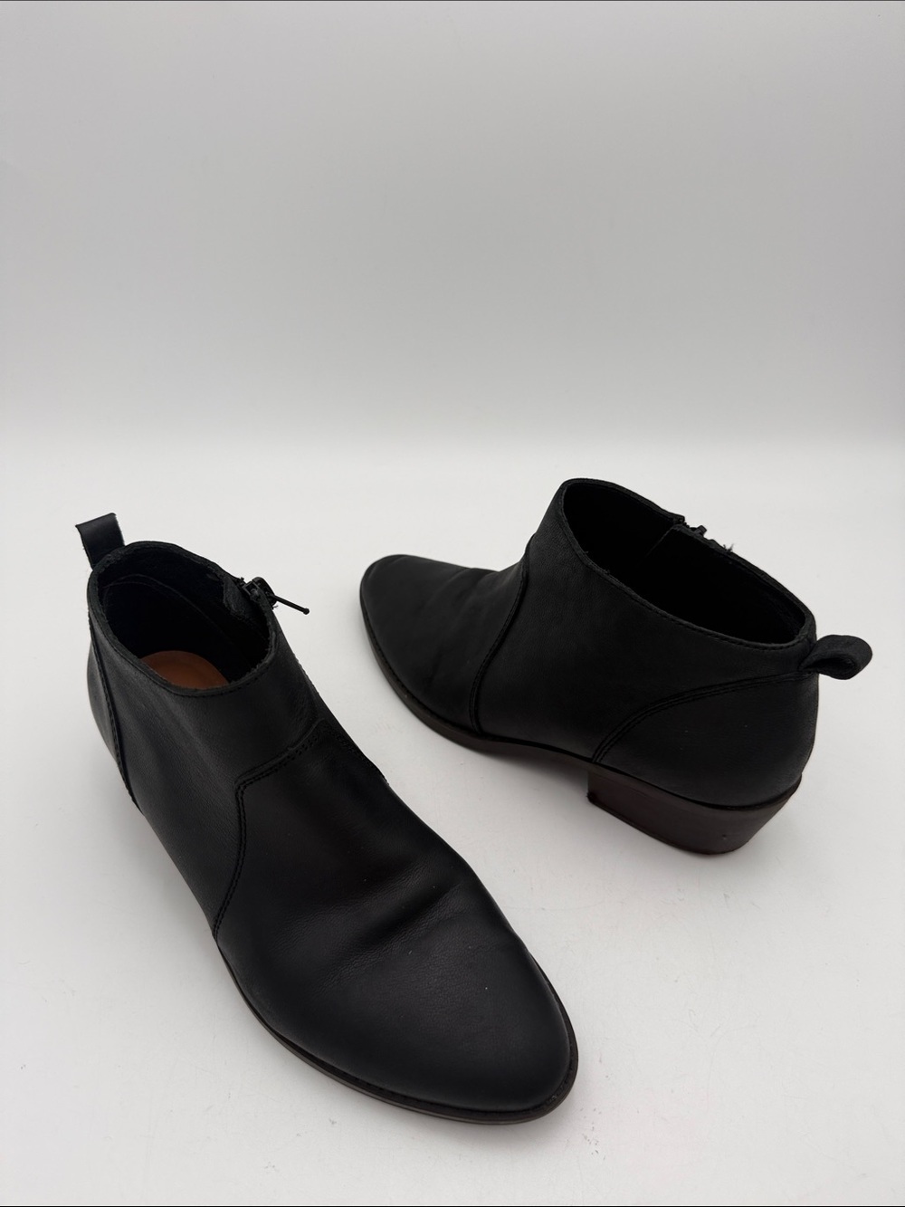 Lucky Brand women Black Leather Chukka Boots women 8M casual office retro Y2K